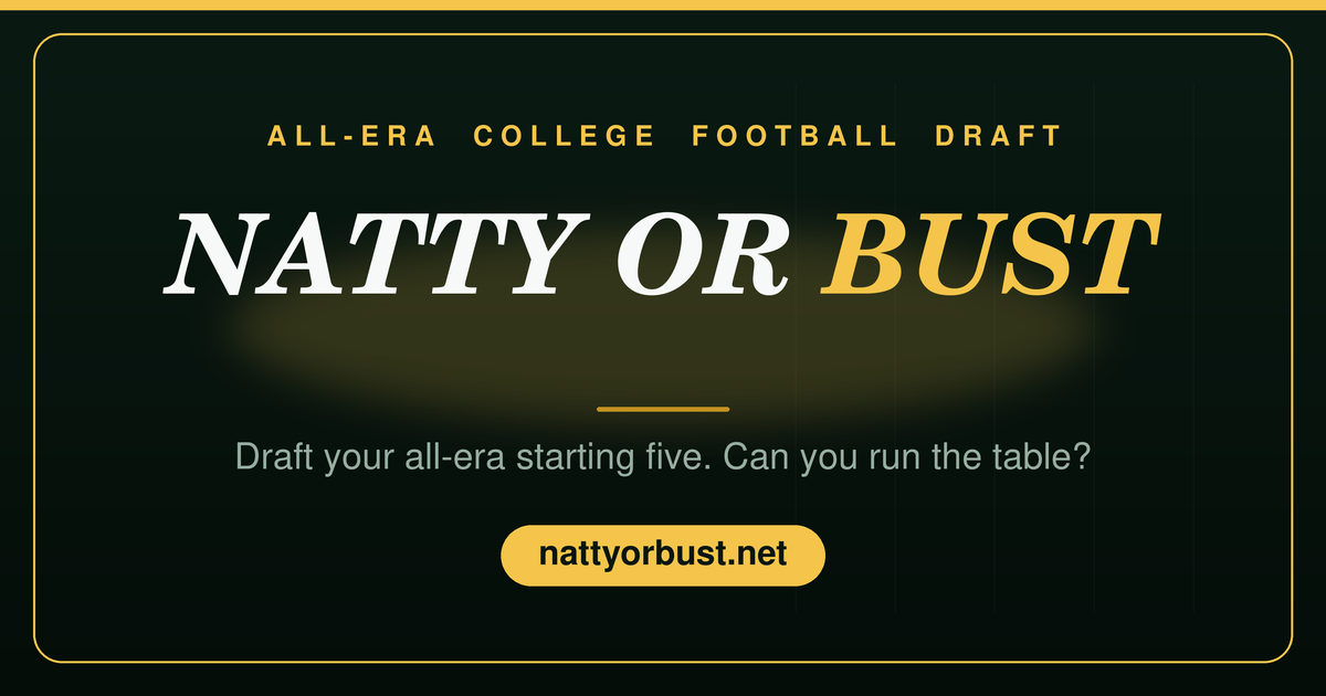 Natty or Bust — Can Your All-Era College Football Roster Go 15–0?